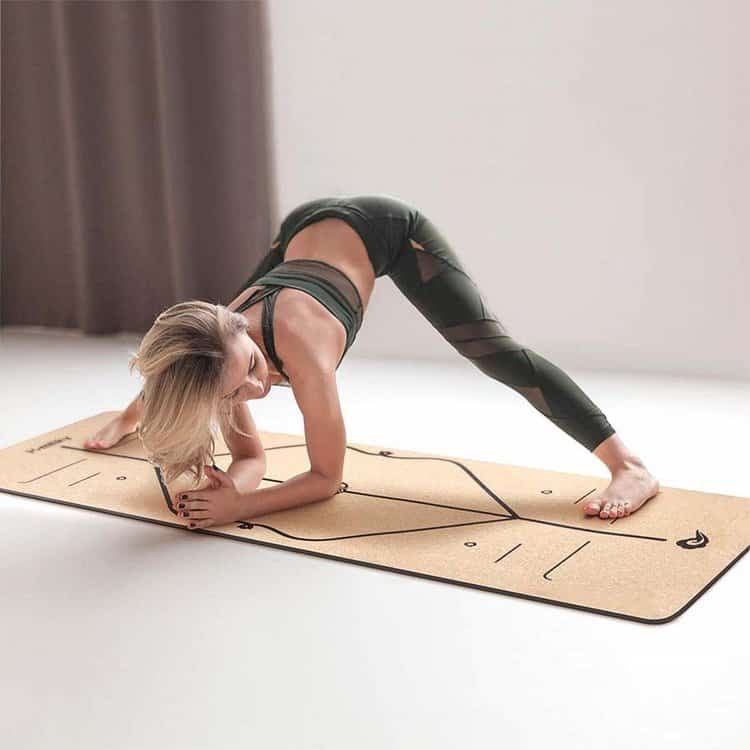 Tapis de Yoga en liège Naturel - Adapté au Yoga, Fitness & Pilates_2