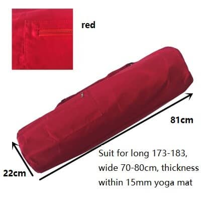 Sac yoga avec pochette à fermeture Rouge