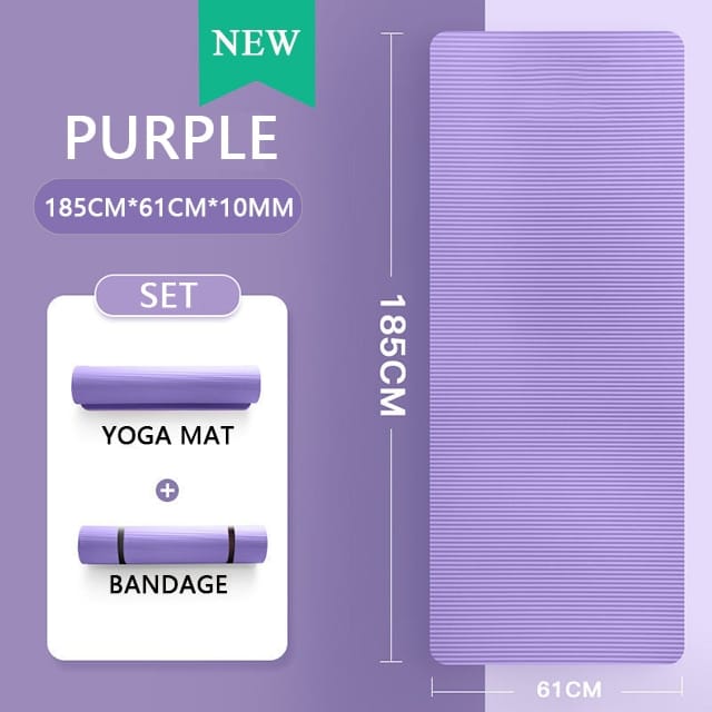 Tapis Yoga épais élastique de haute qualité. Violet