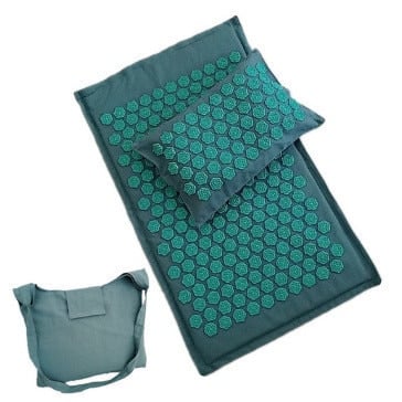 Tapis yoga épais avec coussin de yoga en fibre de lin pour relaxation Vert claire China